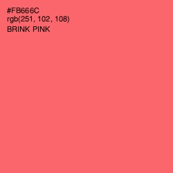 #FB666C - Brink Pink Color Image